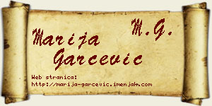 Marija Garčević vizit kartica
